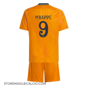 Real Madrid Kylian Mbappe #9 Maglia Gara Trasferta Repliche 2024-25 Bambino